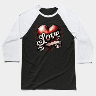 Love Heart Baseball T-Shirt